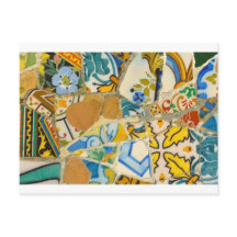 Ceramic Tiles in Parc Guell in Barcelona Spain