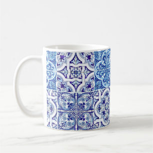 Ceramic Tiles Italian Majolica Blue GIfts Coffee Mug