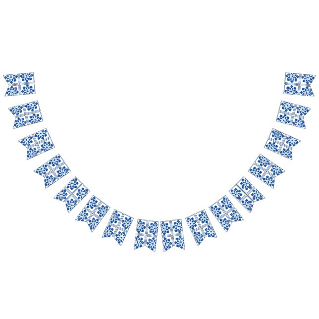 Ceramic tiles pattern bunting  (All)