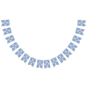 Ceramic tiles pattern bunting