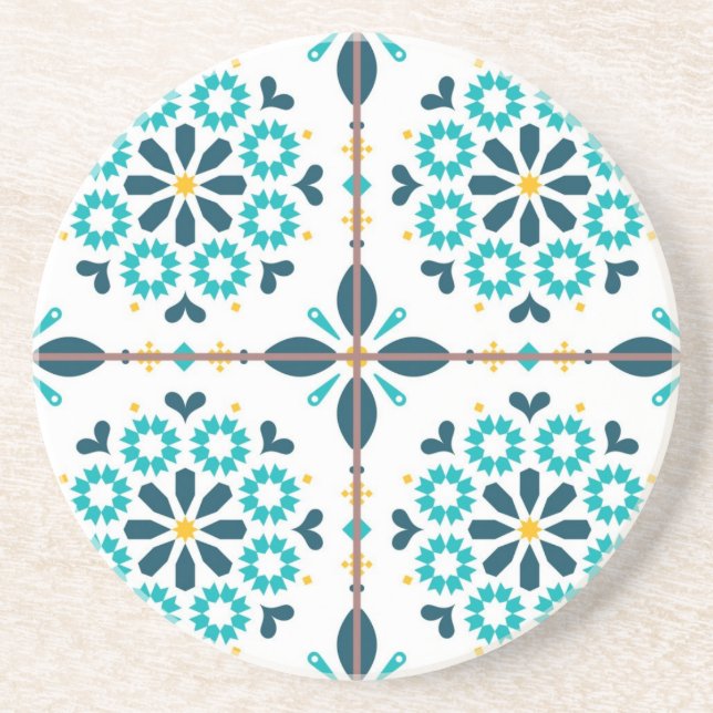Ceramic tiles pattern coaster (Front)