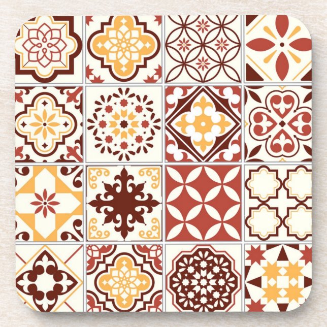 Ceramic tiles pattern coaster (Front)