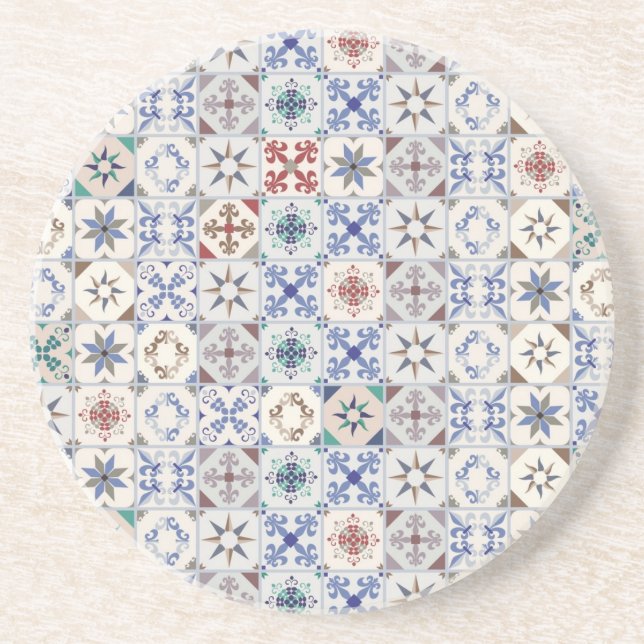 Ceramic tiles pattern coaster (Front)