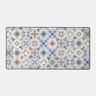 Ceramic tiles pattern desk mat