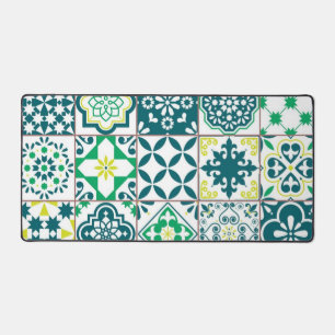 Ceramic tiles pattern desk mat