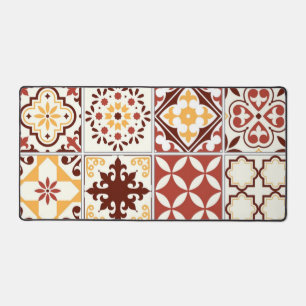 Ceramic tiles pattern desk mat