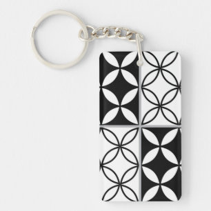 Ceramic tiles pattern key ring