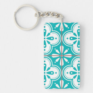 Ceramic tiles pattern key ring