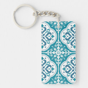 Ceramic tiles pattern key ring