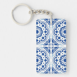 Ceramic tiles pattern key ring