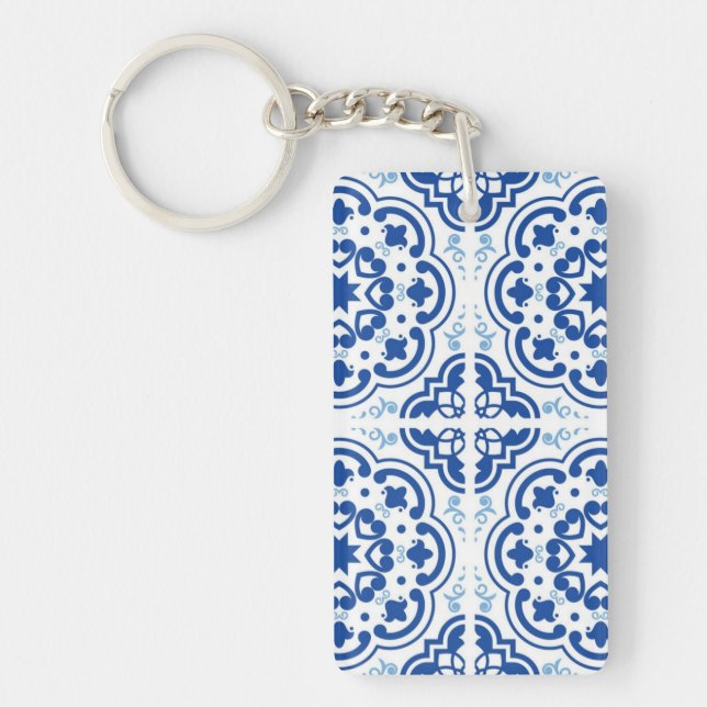 Ceramic tiles pattern key ring (Front)