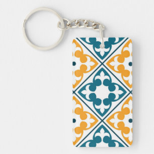 Ceramic tiles pattern key ring