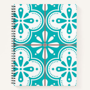 Ceramic tiles pattern notebook