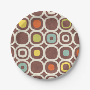 Ceramic tiles pattern paper plate
