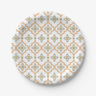 Ceramic tiles pattern paper plate