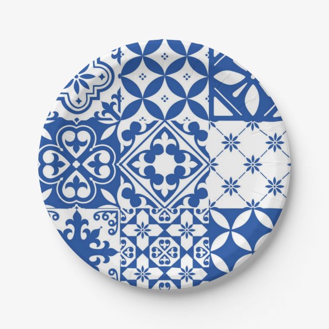 Ceramic tiles pattern paper plate (Front)