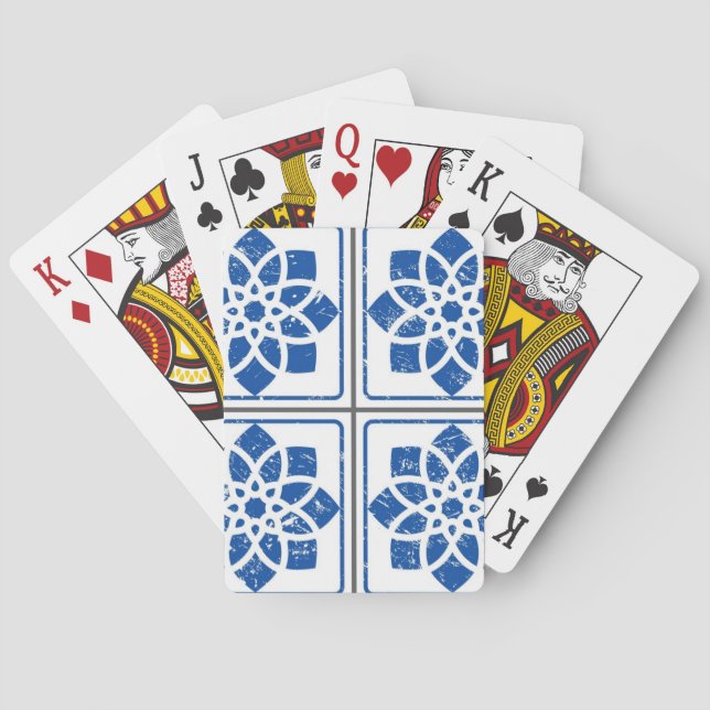 Ceramic tiles pattern playing cards (Back)