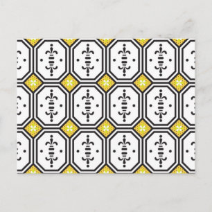 Ceramic tiles pattern postcard