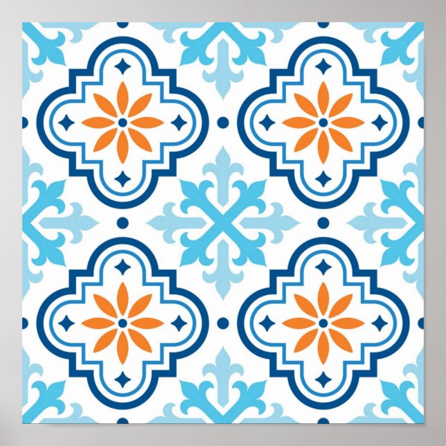 Ceramic tiles pattern poster (Front)