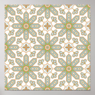 Ceramic tiles pattern poster