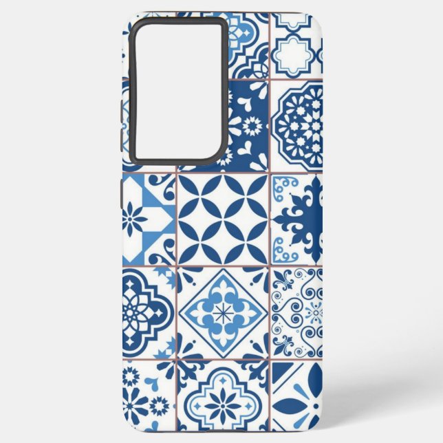 Ceramic tiles pattern samsung galaxy s21 ultra case (Back)