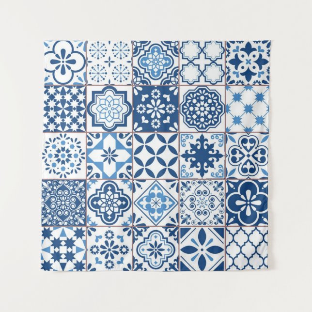 Ceramic tiles pattern tapestry (Front)
