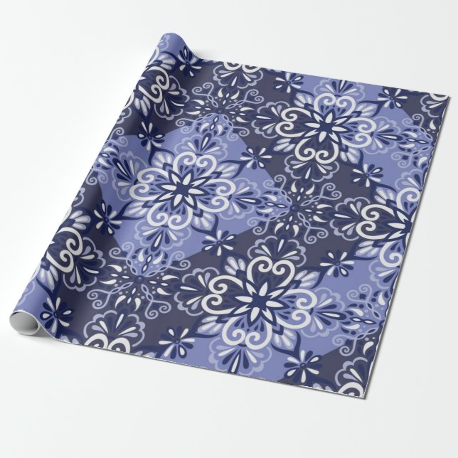 Ceramic tiles pattern wrapping paper (Unrolled)