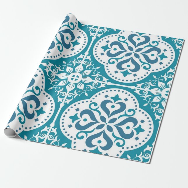 Ceramic tiles pattern wrapping paper (Unrolled)