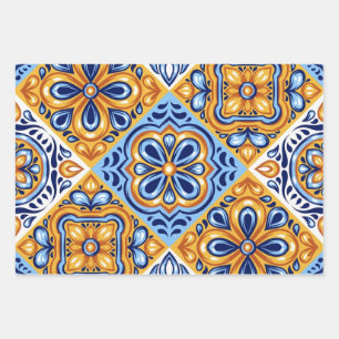 Ceramic tiles pattern wrapping paper sheet
