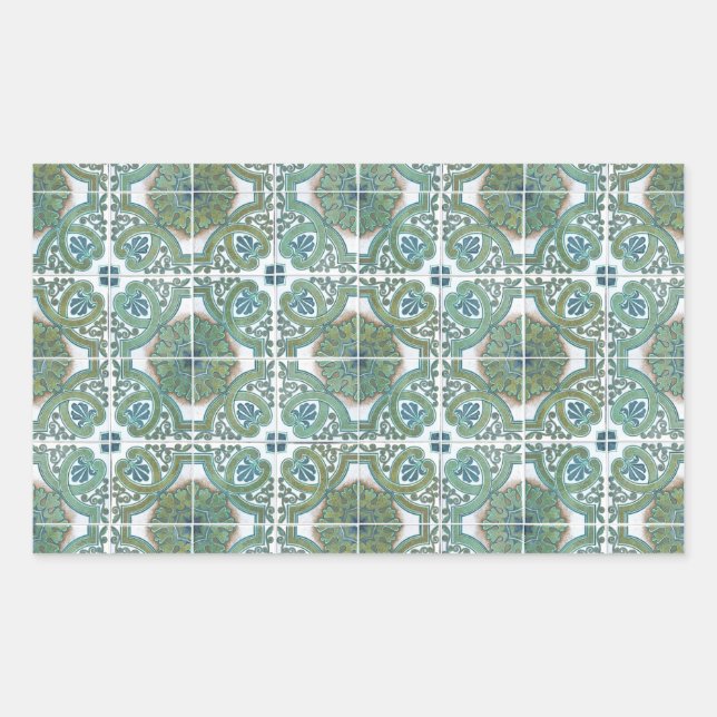 Ceramic tiles rectangular sticker (Front)