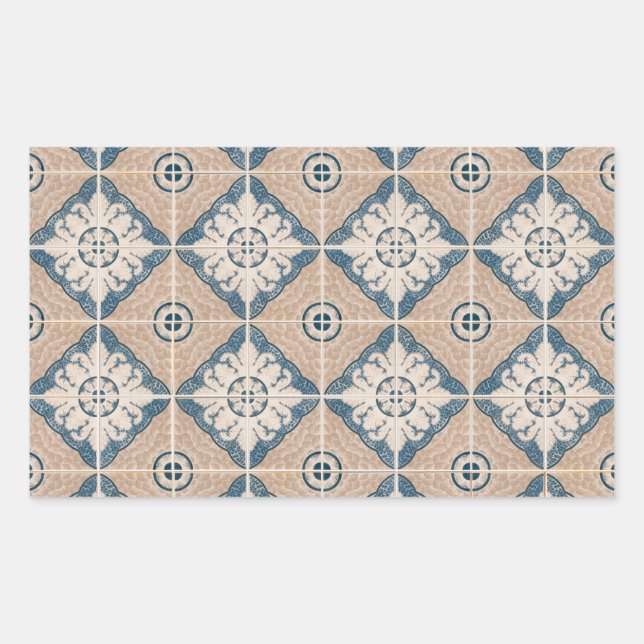 Ceramic tiles rectangular sticker (Front)
