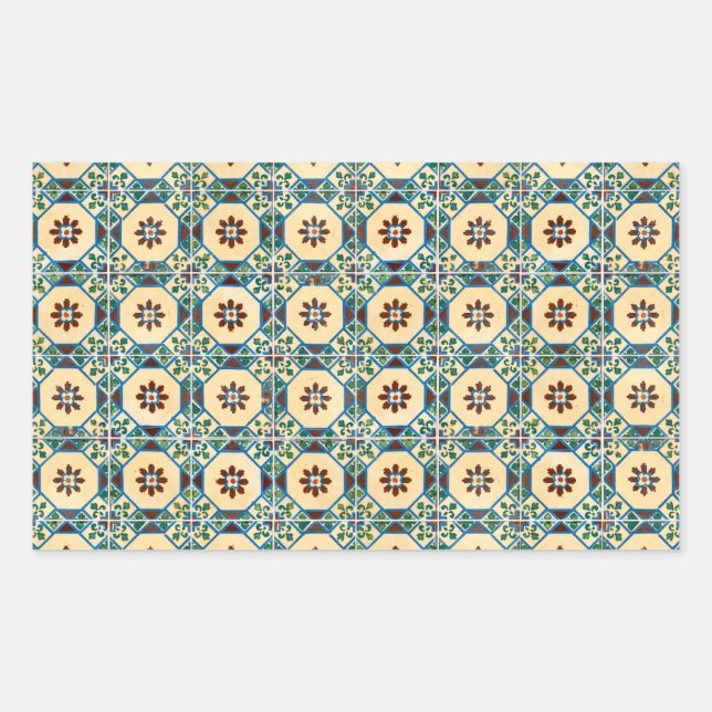Ceramic tiles rectangular sticker (Front)