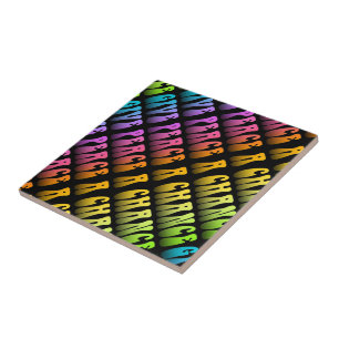 CERAMIC TILES, TRIVETS - GIVE PEACE A CHANCE