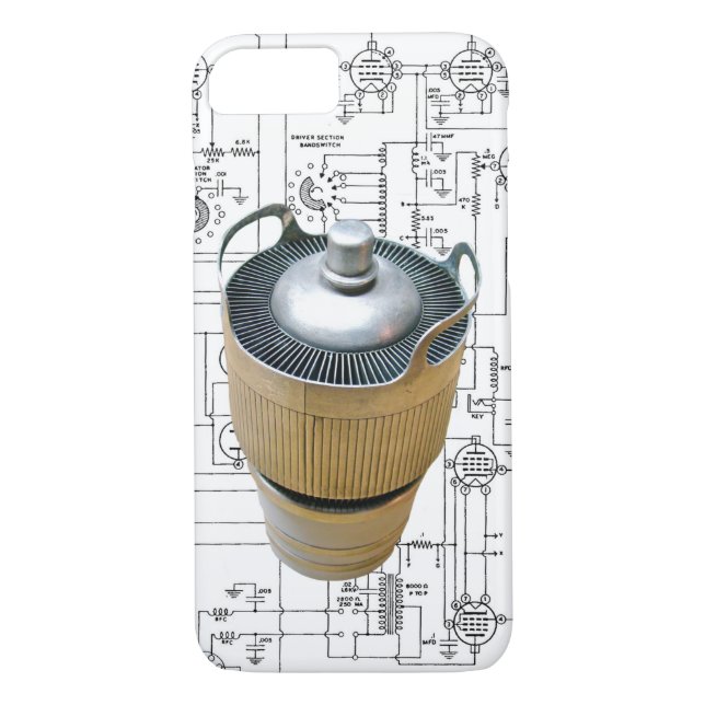 Ceramic Transmitting Tube Schematic Case-Mate iPhone Case (Back)