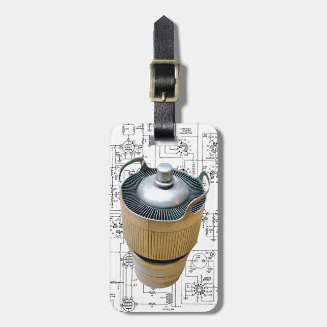Ceramic Transmitting Tube Schematic Luggage Tag (Front Vertical)