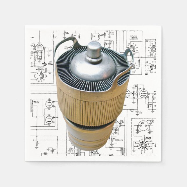 Ceramic Transmitting Tube Schematic Napkin (Front)