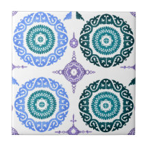 Ceramic Wall Tile – Portuguese Blue & Teal.