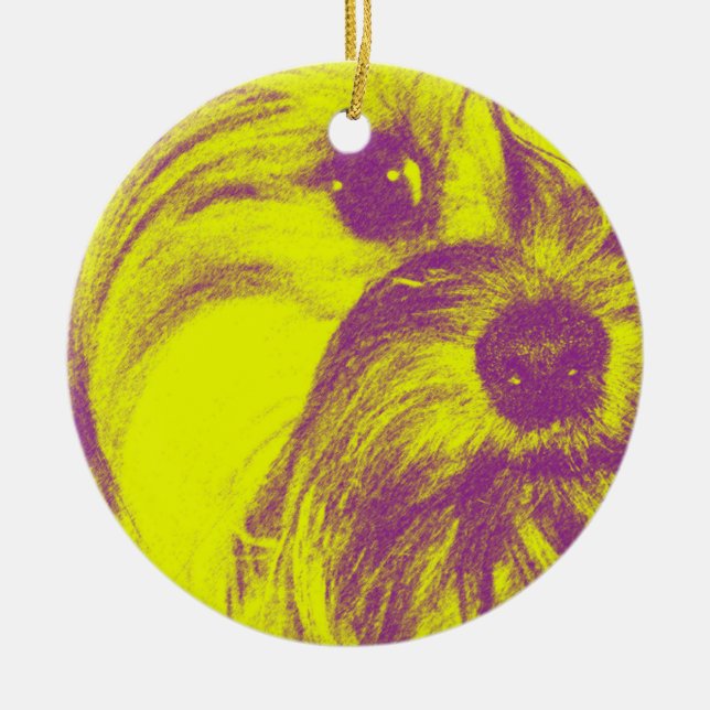 Ceramic Yorkie Ornament (Front)