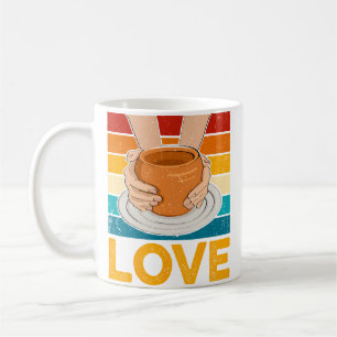 Ceramics Artist - Love Pottery Retro Clay Pottery Coffee Mug