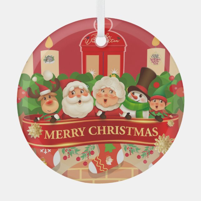 ceramics glass tree decoration (Front)