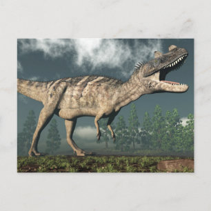 Ceratosaurus dinosaur - 3D render Postcard