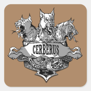 Cerberus and Snake Square Sticker