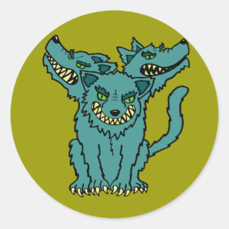 Cerberus - Book of Monsters - Ancient Greece Classic Round Sticker