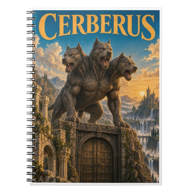 Cerberus, Gothic Fantasy Monster Notebook (Front)