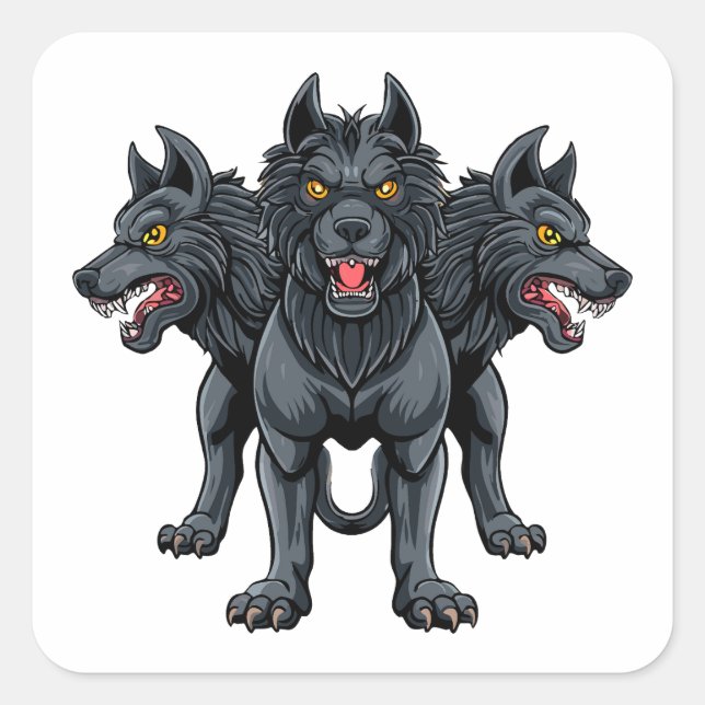 Cerberus Square Sticker (Front)