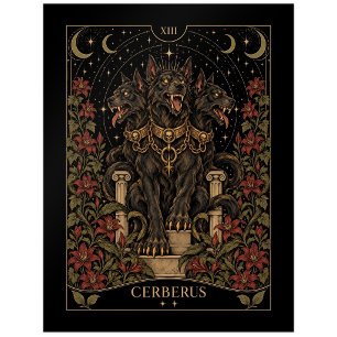 Cerberus, Starlit Tarot Art Postcard