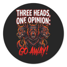 Cerberus Three Heads One Opinion Funny Myth Humor