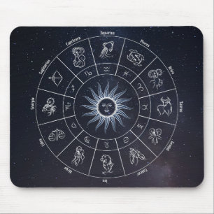 cercle astrologique mouse mat
