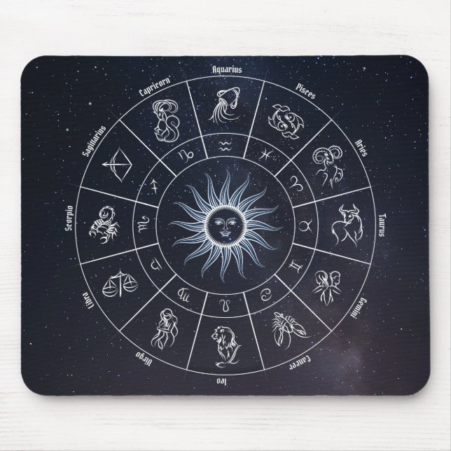 cercle astrologique mouse mat (Front)