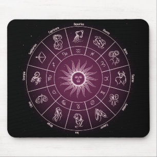 cercle astrologique mouse mat